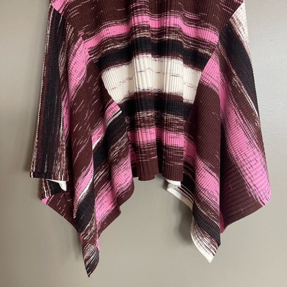 Opening Ceremony Delta Rib Knit Dress Size Medium Handkerchief Hem Pink Melange - Picture 11 of 16